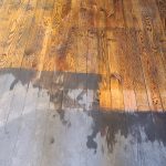 Wood floor in the process of being cleaned in Latrobe PA