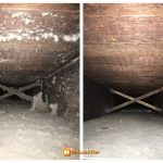 Left before duct cleaning and right after duct cleaning in Westmoreland County PA