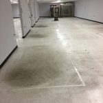 White floor before professional commercial cleaning in North Huntingdon, PA