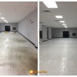White floor before and after comparison, after commercial cleaning services in North Huntingdon, PA