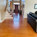 Shiny wood floor after professional cleaning in Latrobe PA