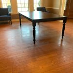 Dining area wood floor after professional cleaning services in Latrobe PA