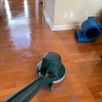Wood floor cleaning equipment on floor being cleaned in Latrobe PA