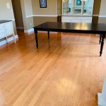 Dining room floor before wood floor cleaning services in Latrobe PA