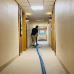 Carpeting cleaning service in a business hallway in North Huntingdon, PA