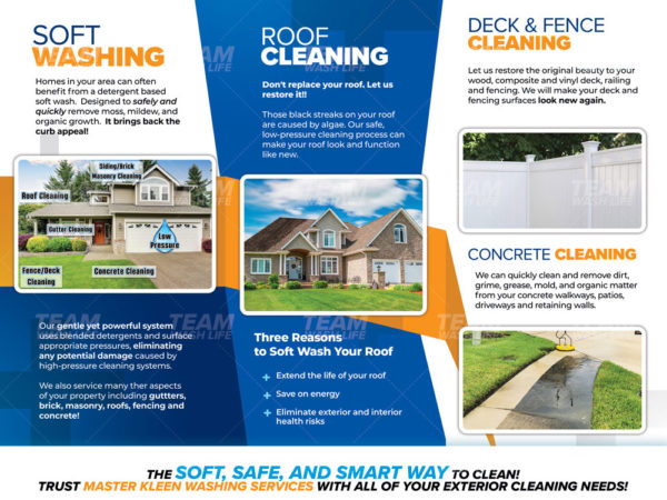 Professional pressure washing services brochure in Westmoreland PA