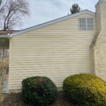 Side of house after Master Kleen professiona pressure washing in Pittsburgh